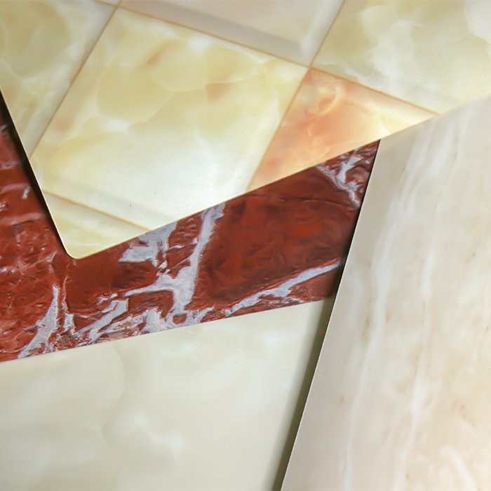 0.25 mm High glossy Marble PET Decorative Film for MDF Furniture Marble vinyl wrap PET foil vacuum press PET Membrane