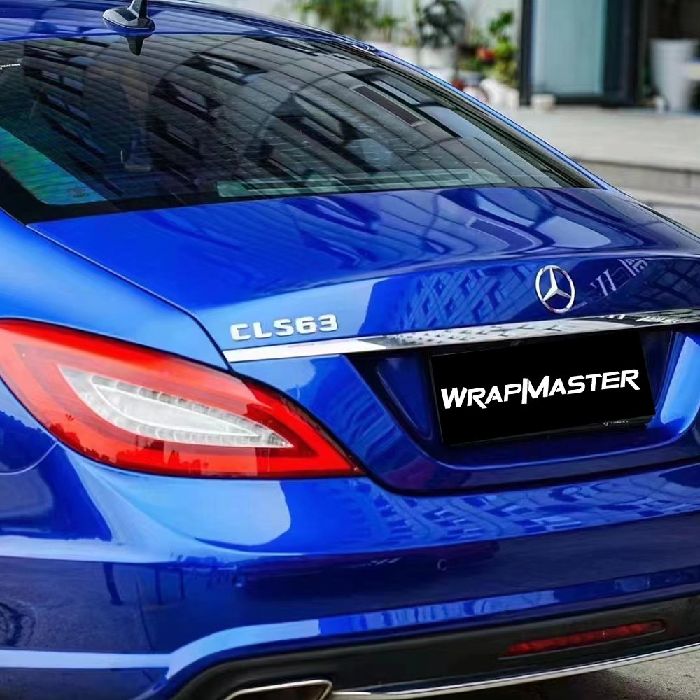 WRAPMASTER 1.52*18m PET Liner Liquid Metallic Ocean Blue Wrap Material For Vehicles