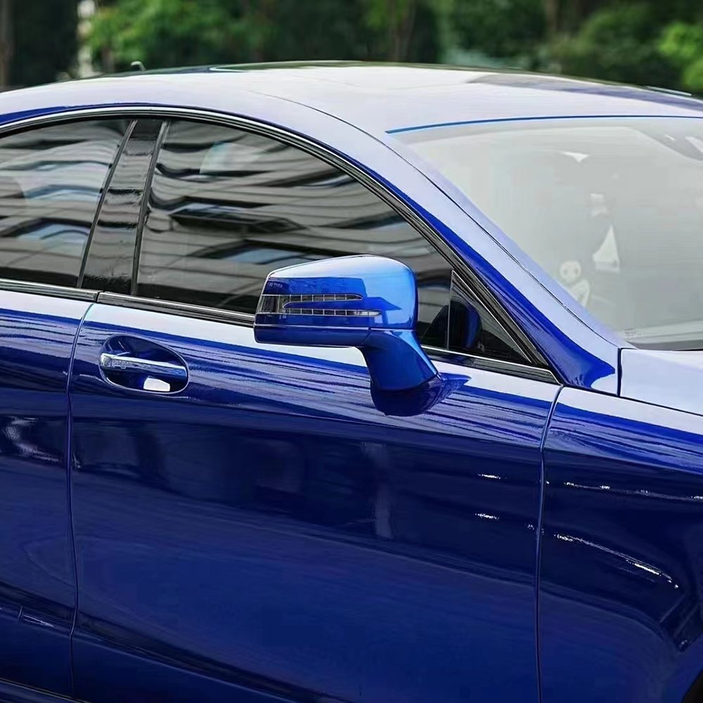 WRAPMASTER 1.52*18m PET Liner Liquid Metallic Ocean Blue Wrap Material For Vehicles