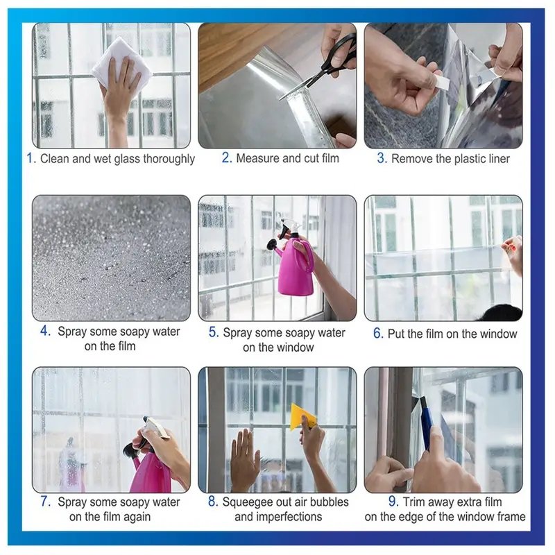 One Way Privacy Window Film for Home and Office - Reflective Tint UV Protection Heat Control, Decorative Wall Stickers For Car