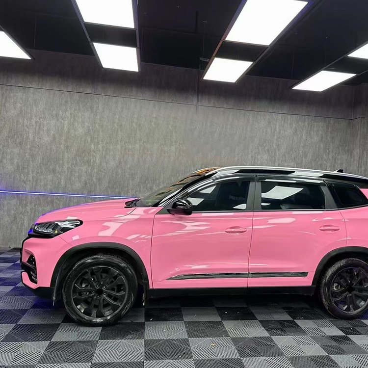 Glossy Crystal Light Pink Charming pink collection Car Wrap Vinyl Car Body Stickers Film Color Change For Vehicle Car Wrapping