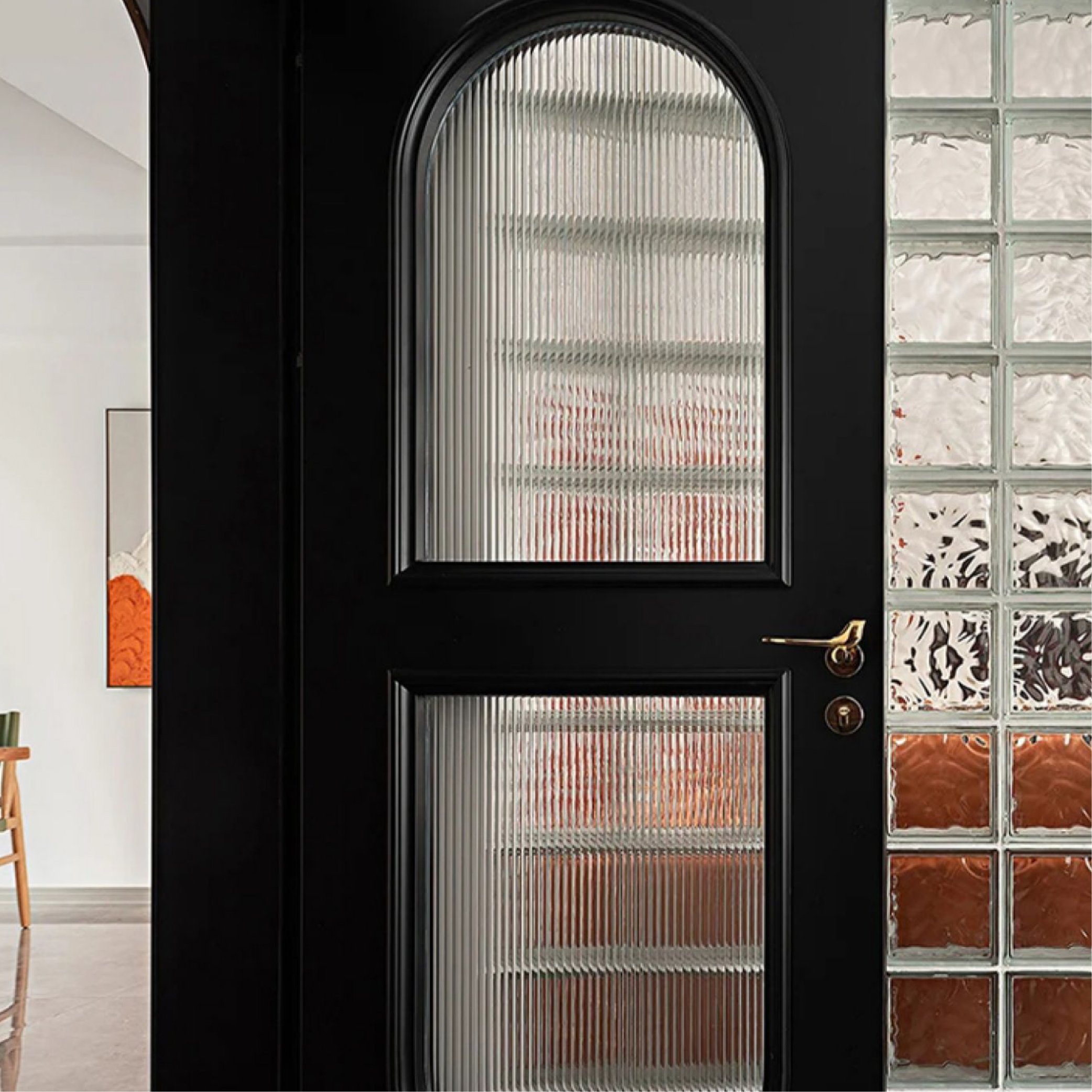 Frosted Reeded Glass Film Decorative film 3D Glass Stickers for Window Door