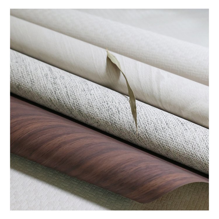 Low price PP PVC funiture board decorative film for home building materials and real estate by digital print profile lamination