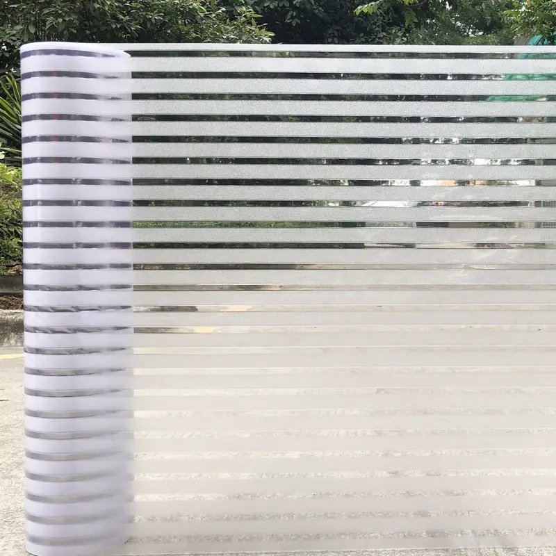 Privacy Window Film Frosted with Heat Control UV Protection Static Cling Reusable Glass Stickers Covering