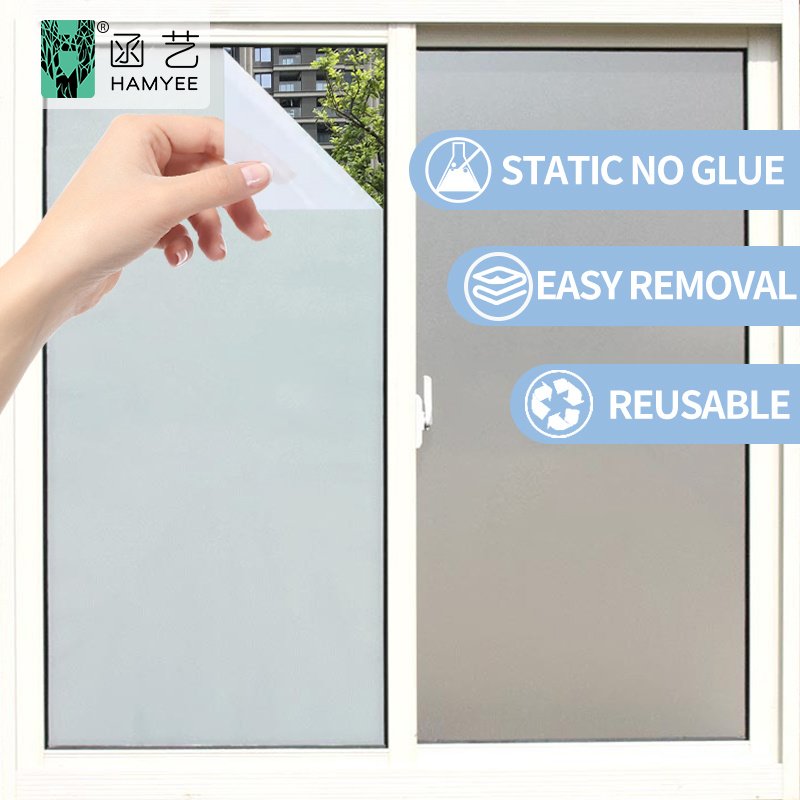 1.22x50M Matt Frosted Static Cling Glass Film Window Film Decorative