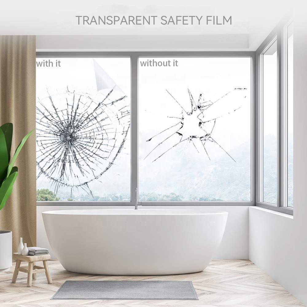 Customized Factory 8Mil 12Mil Security Glass Film Building Window Film, Architectural Window Safety Film , Home Window Tint Film
