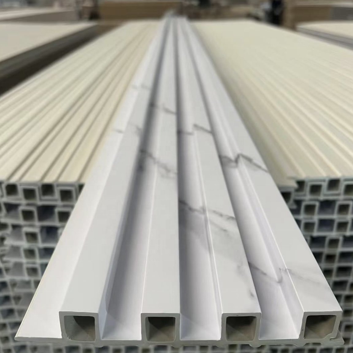 PUR Laminating High Glossy Marble PVC Decorative Films For WPC Fluted Board Glided Marble Furniture Film For PVC Wall Panels