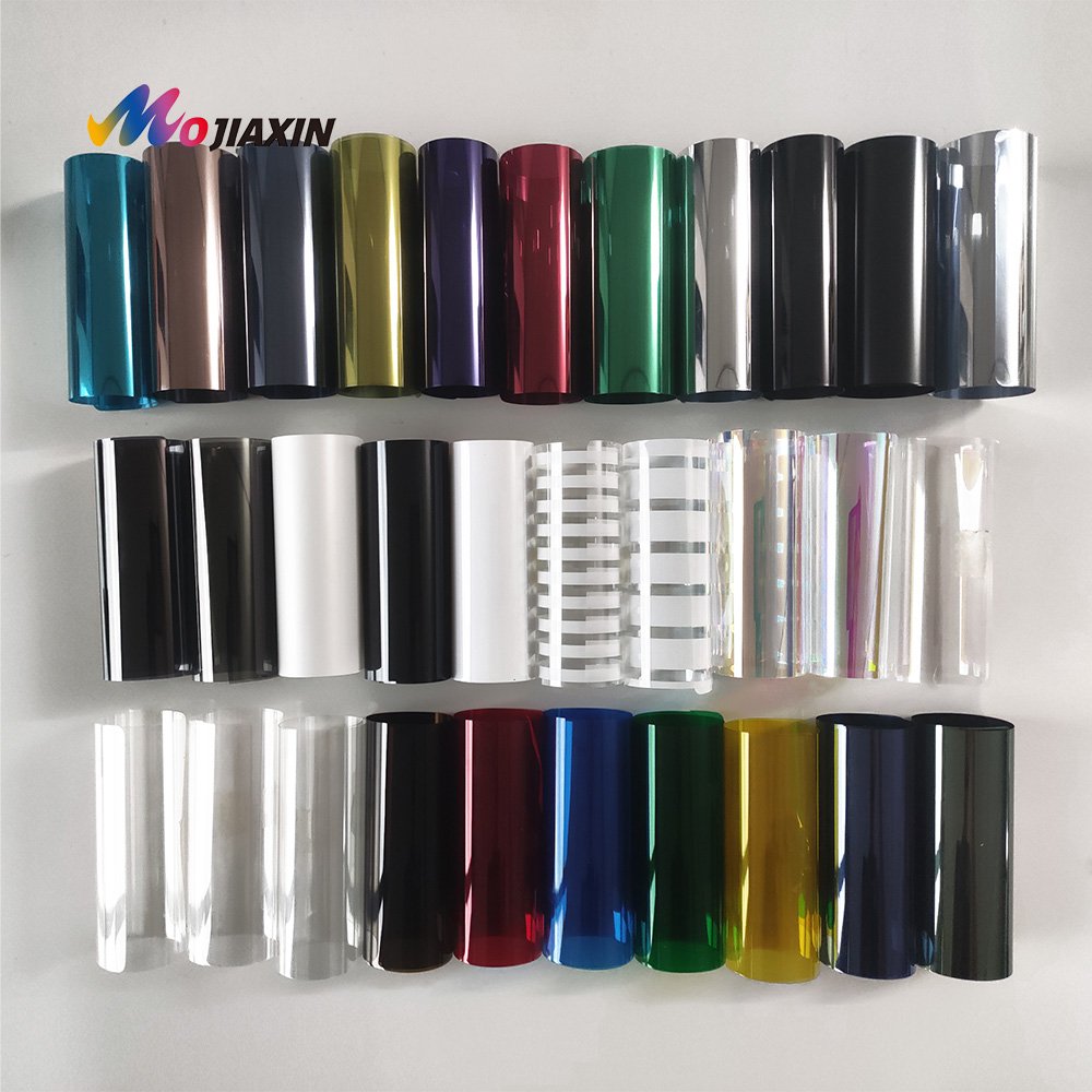 Opaque Building Window Coloring Vinyl Glass Decorative Films One Way Black Red Blue Green Silver Car Window Films