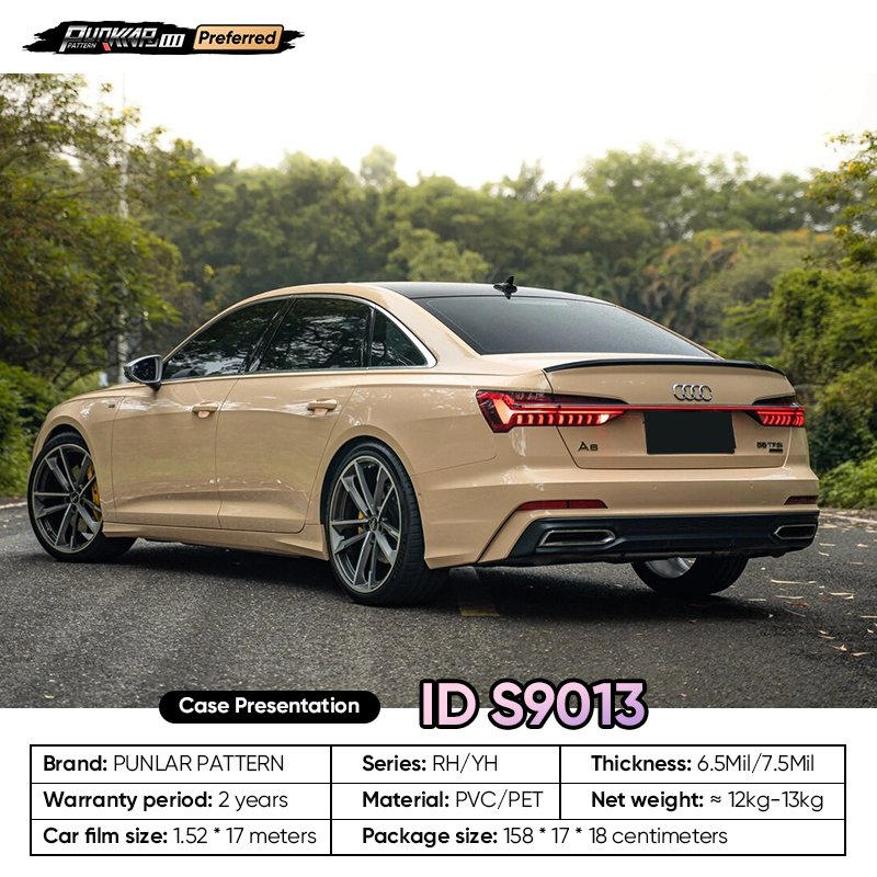 Customizable OEM Yellow PET Vinyl Film High-Gloss PVC Film 1.52 Cm Wide Waterproof Color-Changing Film