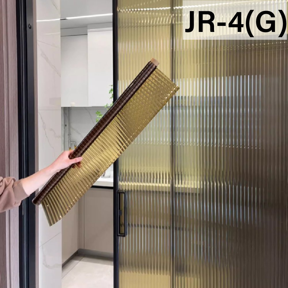 Clear Gold Color Reeded Glass Film 15mm Decorative film 3D Glass Stickers for Window Door Privacy Film