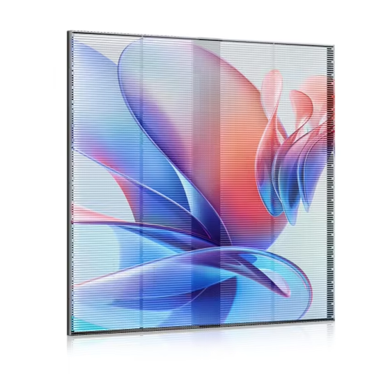 Indoor High Transmittance Self-Adhesive Advertising Film Screen Transparent Led Screen on Window Glass Led Crystal Film Screen