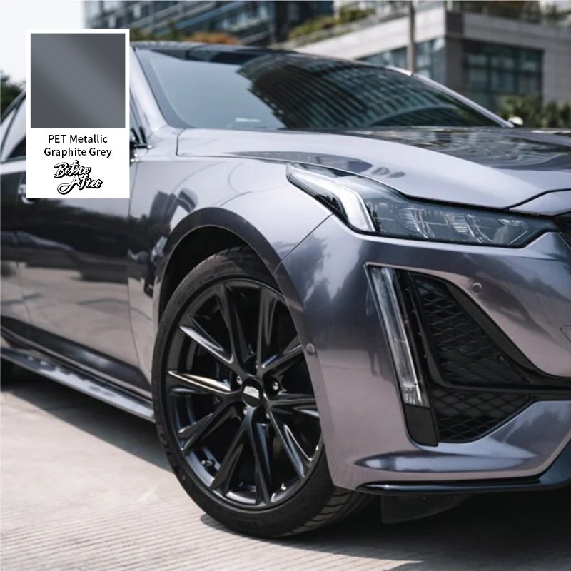 Factory Wholesale Satin Metallic Grey vniyl Metallic Dark Grey Car Wrap Vinyl Car Body Decoration Vinyl Film