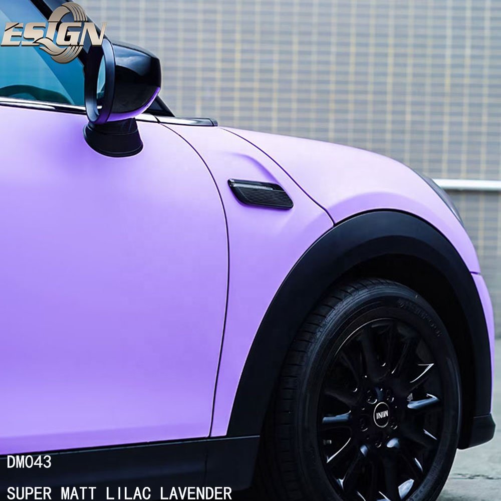 SUPER MATT LILAC LAVENDER Car Wrap Vinyl Film Vehicle Decoration Automobile Paint Protection UV Proof Air Bubble Free