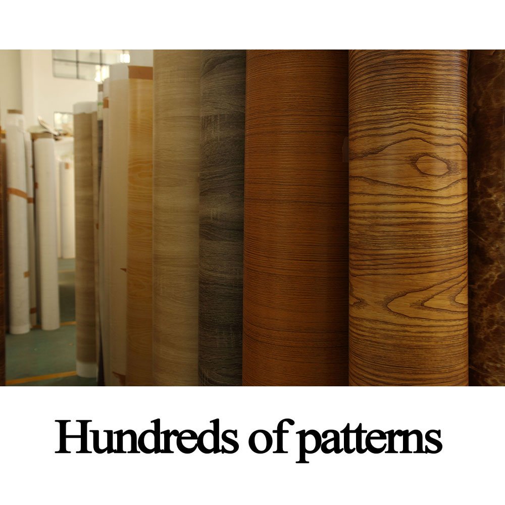 Matt solid wood grain decor film for flat lamination PVC foil for furniture interior door