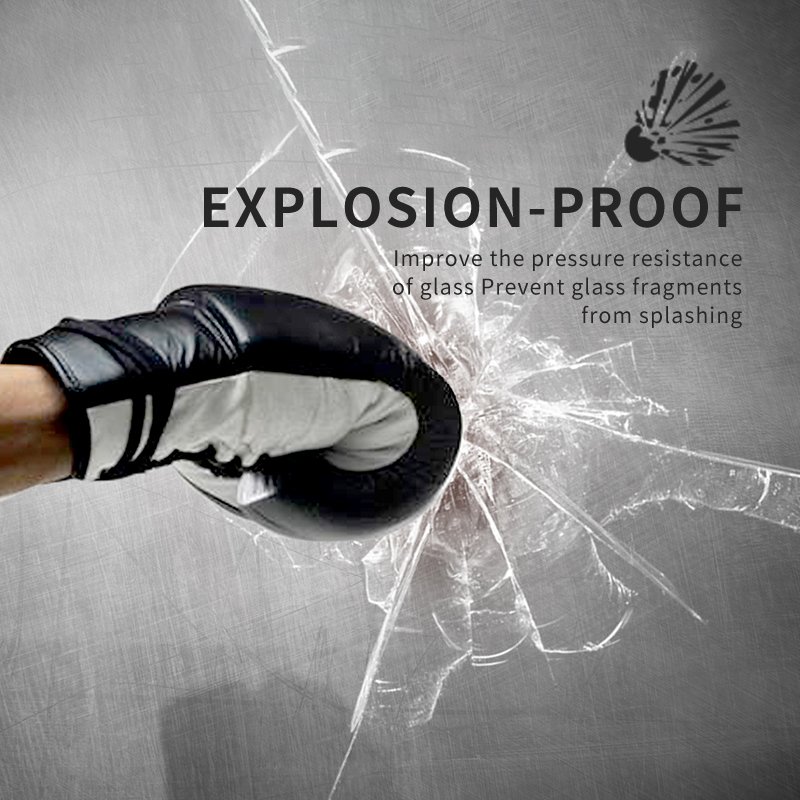 2mil 4mil 8mil 12mil Anti-Theft Explosion Protective Safety Window Glass Film Transparent Security Film For Home