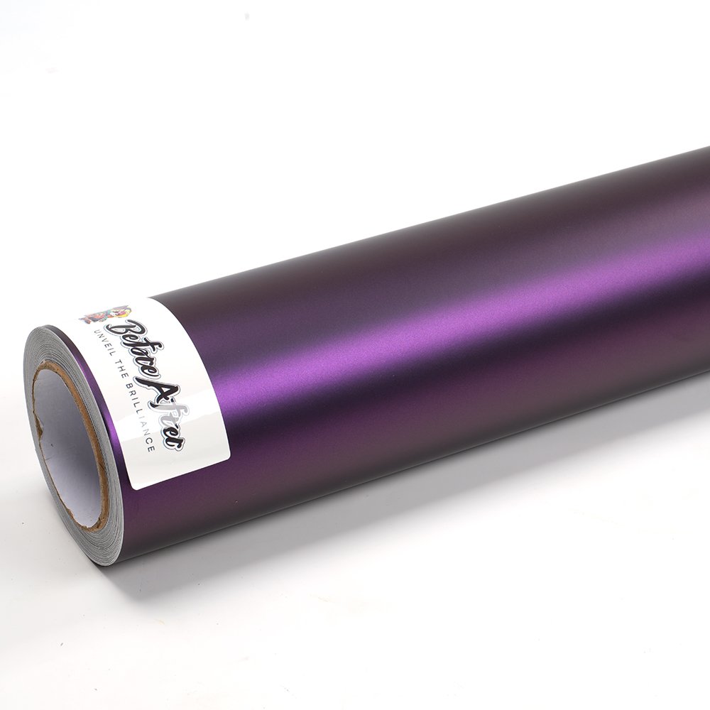 Wholesale Car Wrapping Film Pvc Matte Metallic Ceramic Black Purple Automotive vinyl wrap paper colors change car sticker film