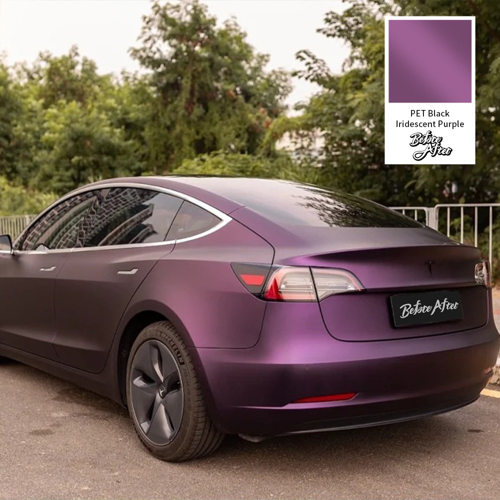 Wholesale Car Wrapping Film Pvc Matte Metallic Ceramic Black Purple Automotive vinyl wrap paper colors change car sticker film