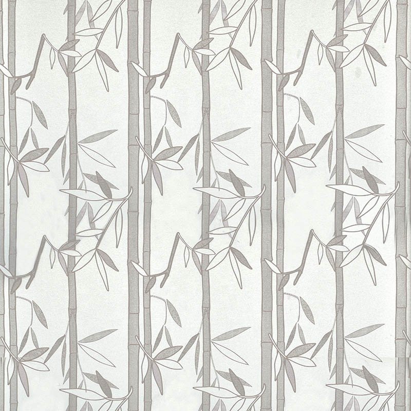 Modern Bamboo Leaves Decorative Self Adhesive Vinyl PVC Window Glass Film For Window