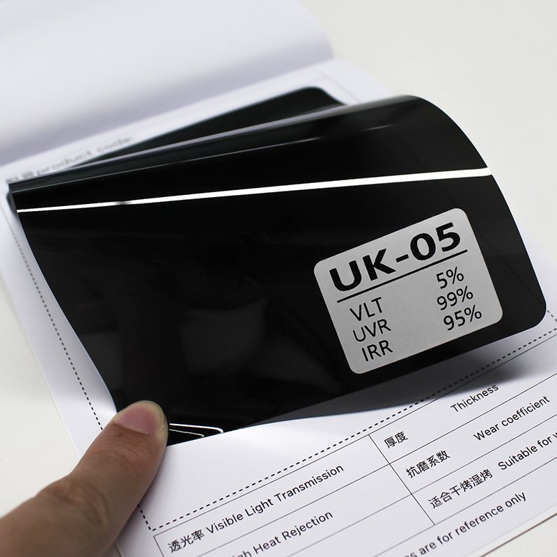 UK-05 95% IRR 5% VLT Auto Decorative Car Black Nano Ceramic Sputter Solar Window Glass Tint Film