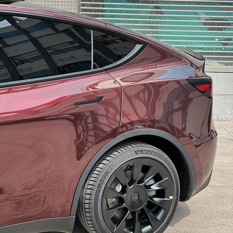 Metal Paint Black Rose Unique black and red gradients Car Wrap Vinyl Car Body Stickers Film Color Change For Vehicle