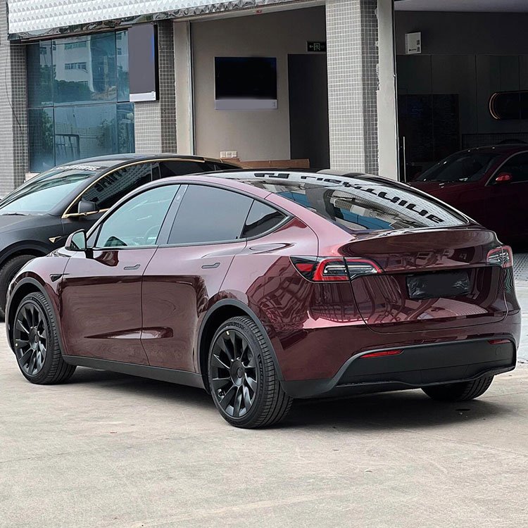 Metal Paint Black Rose Unique black and red gradients Car Wrap Vinyl Car Body Stickers Film Color Change For Vehicle