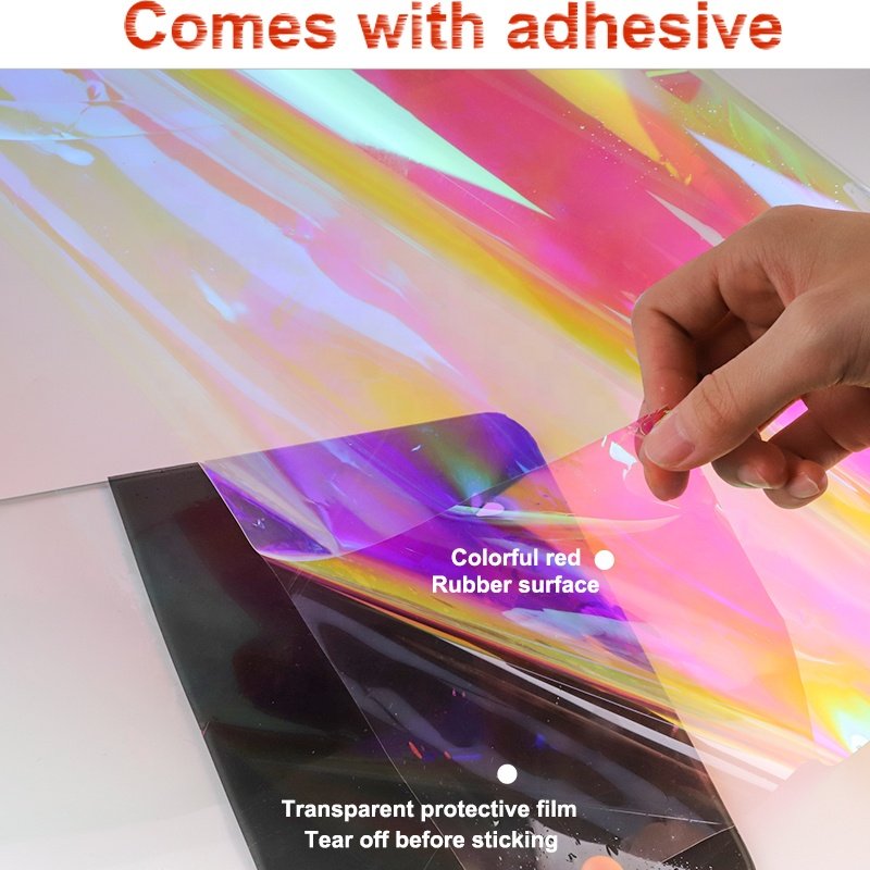 Rainbow Film Eco-Friendly PET Material Dichroic Rainbow Iridescent Window Glass Decorative Film