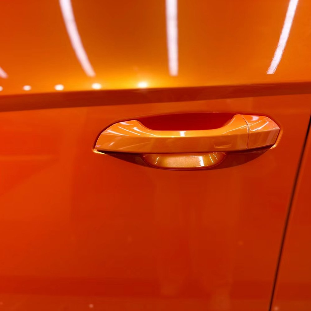 WRAPMASTER 1.52*18m PET Liner Car Wrap Vinyl Super Glossy Racing Golden Orange Car Paint Protection Film Car StickerCar Film