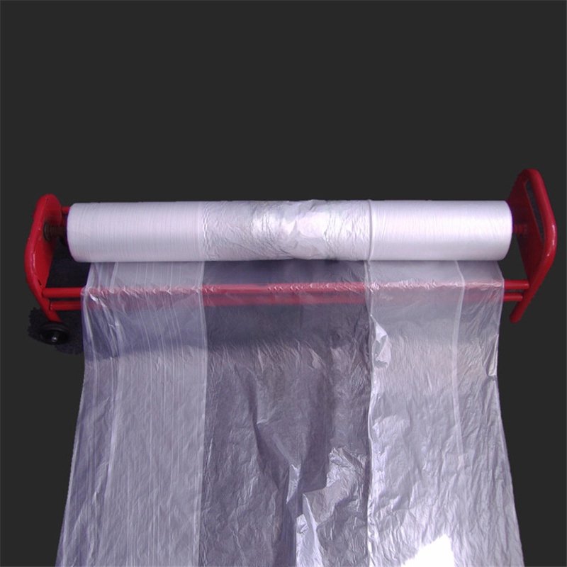 4mx150m 9 mic HDPE /PE automotive plastic film overspray masking film for car cover body shop paint