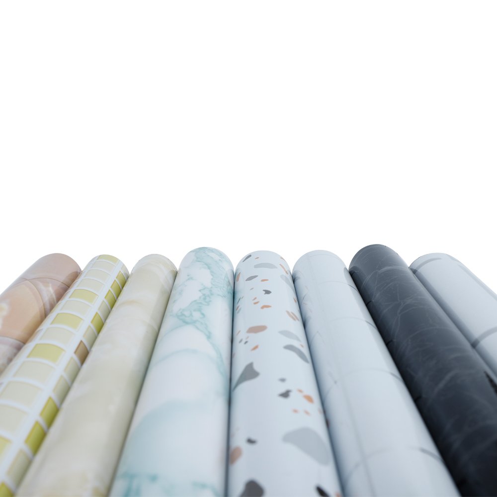 Self-Adhesive PVC Film Wallpaper Granite Marble Look Peel Stick Contact Paper Furniture Facades Stained Hotel Decorative Films