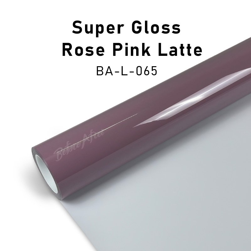 High Glossy Pink Wrap Vinyl Car Tuning Stickers PET Glossy Rose Pink changing self healing cheap pink viny Film