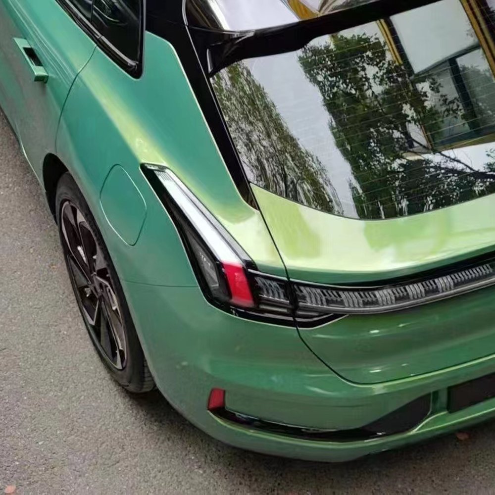 WRAPMASTER 5*59FT Car Sticker Clear Paint Protection PET Backing Rainbow Green Vinyl Wrap