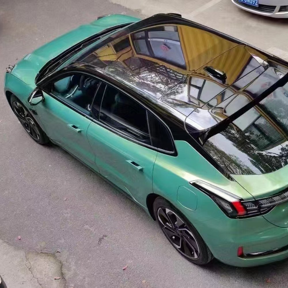 WRAPMASTER 5*59FT Car Sticker Clear Paint Protection PET Backing Rainbow Green Vinyl Wrap