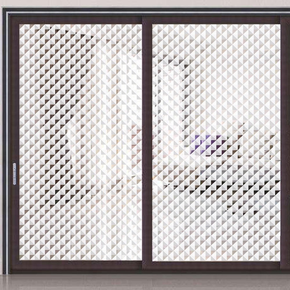 2024 Customize Triangle Glass Gradient Films Window Film Covering Decorative Door Stickers For Bathroom Kitchen