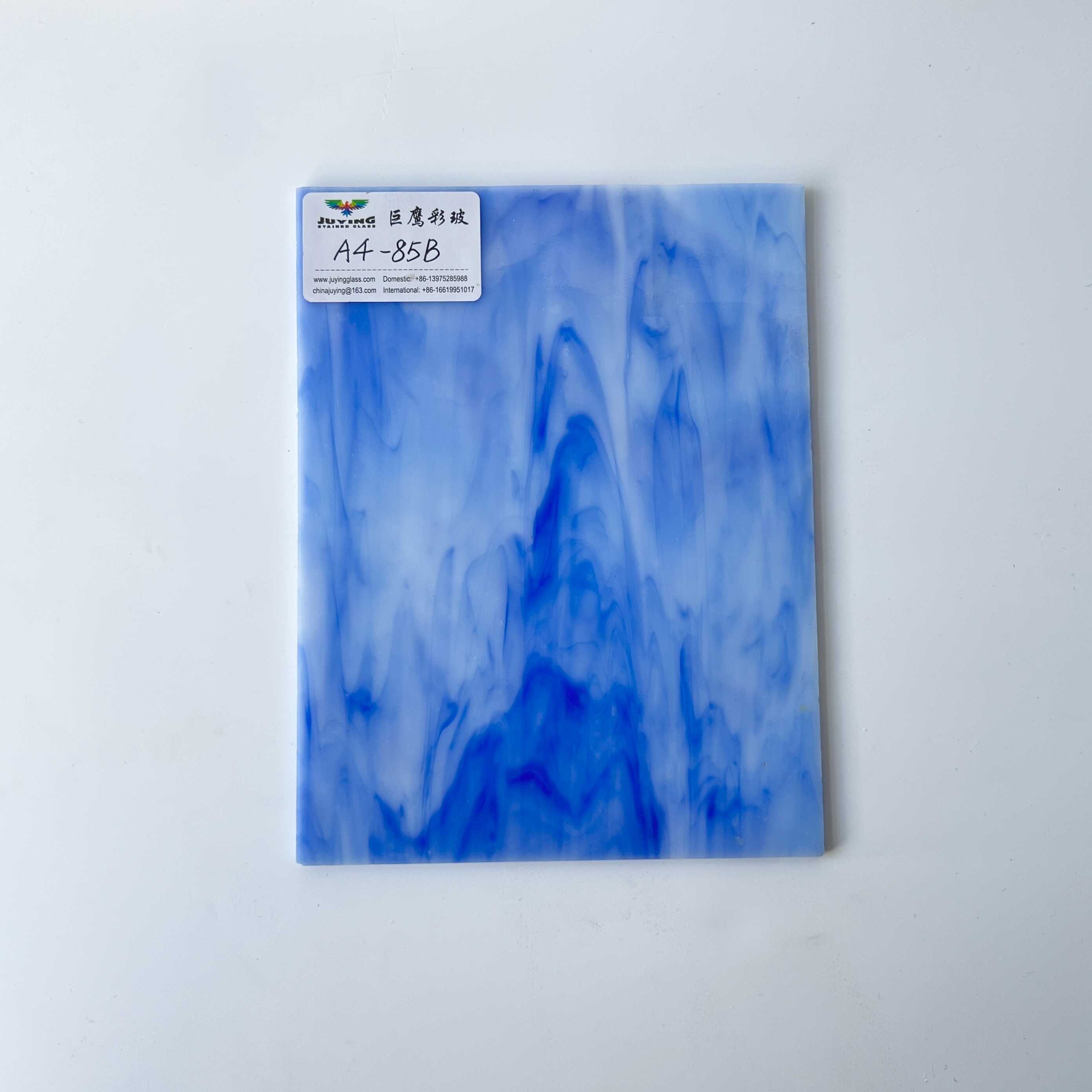 Factory Sell Good Quality Blue Steaky Opaque Stained Glass for Wall panel Window film Tiffany Lamp