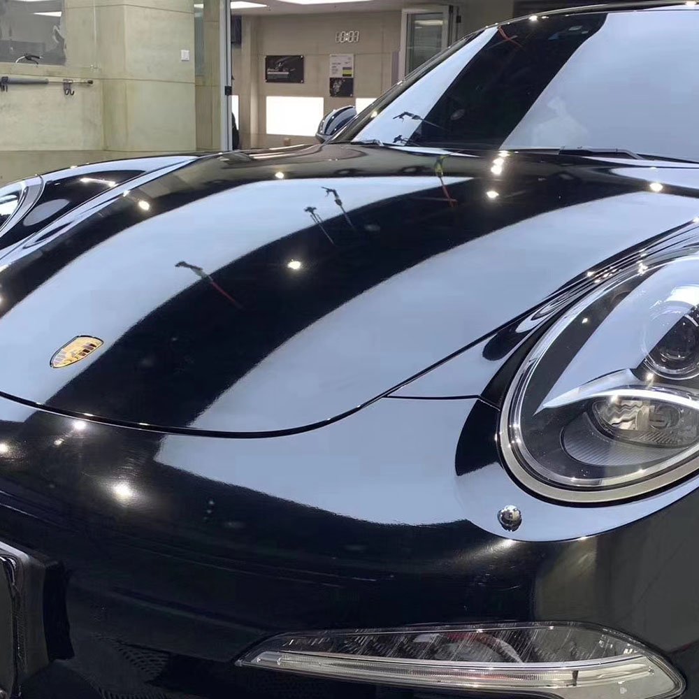 WRAPMASTER 5*59FT Air Bubble Free Removable Super Glossy Vinyl Piano Black Automotive Vinyl Sheets