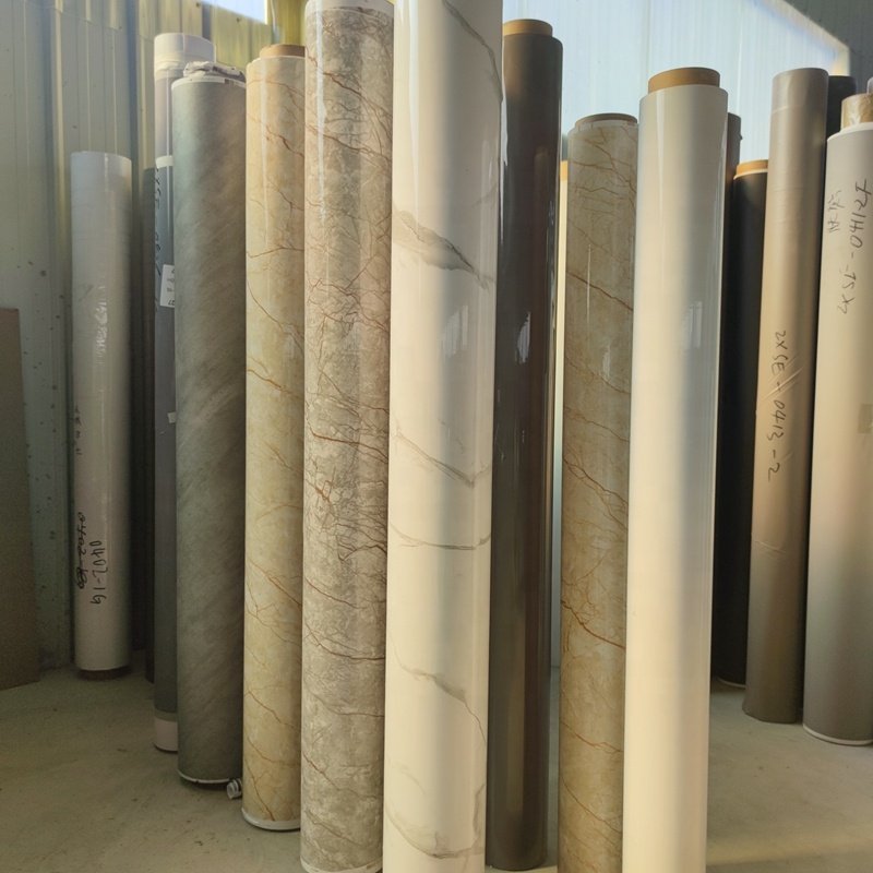 2022 PVC Stone Design High Glossy Series Marble Grain PVC Decorative Film For Hot Press Wall Decor Vacuum Film