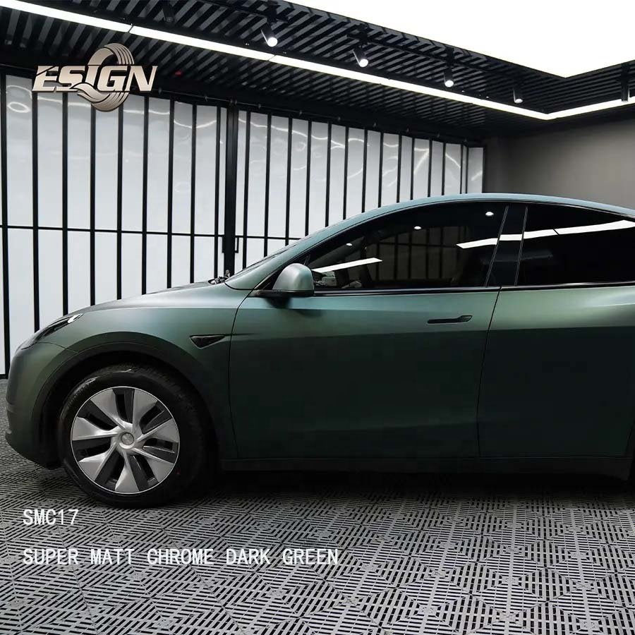 ICE FILM MATT DARK GREEN Vinyl Film for Accessories Exterior Styling Automobile Wrap Design High Quality Full Car