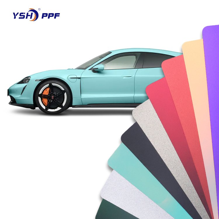 YSH PET colored car auto sticker film anti scratch Scratch resistant wrap vinyl tint car decorative film