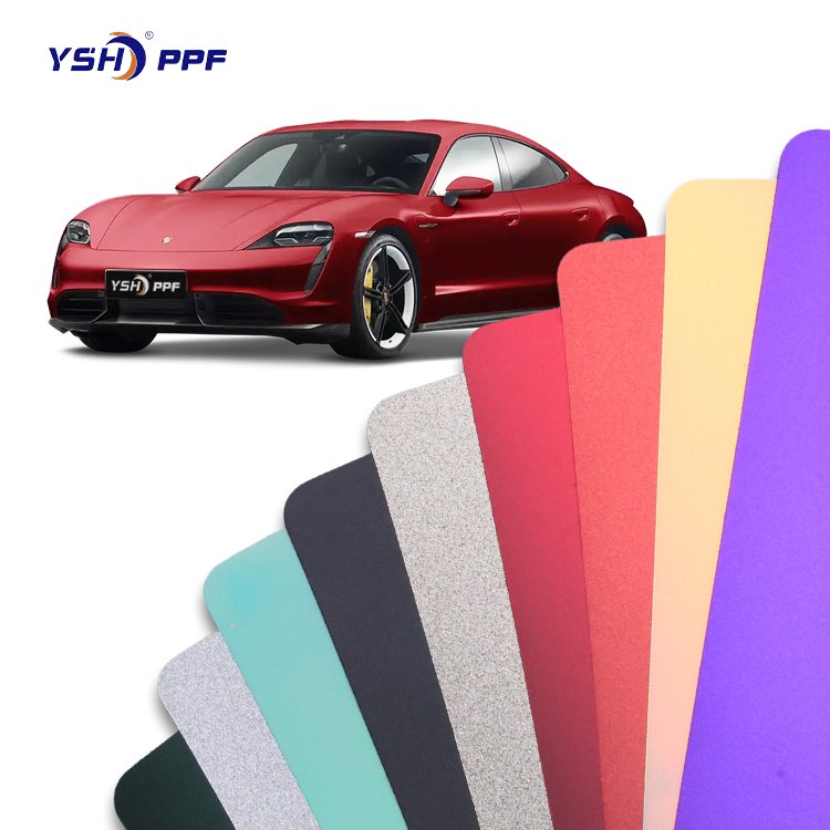 YSH PET colored car auto sticker film anti scratch Scratch resistant wrap vinyl tint car decorative film