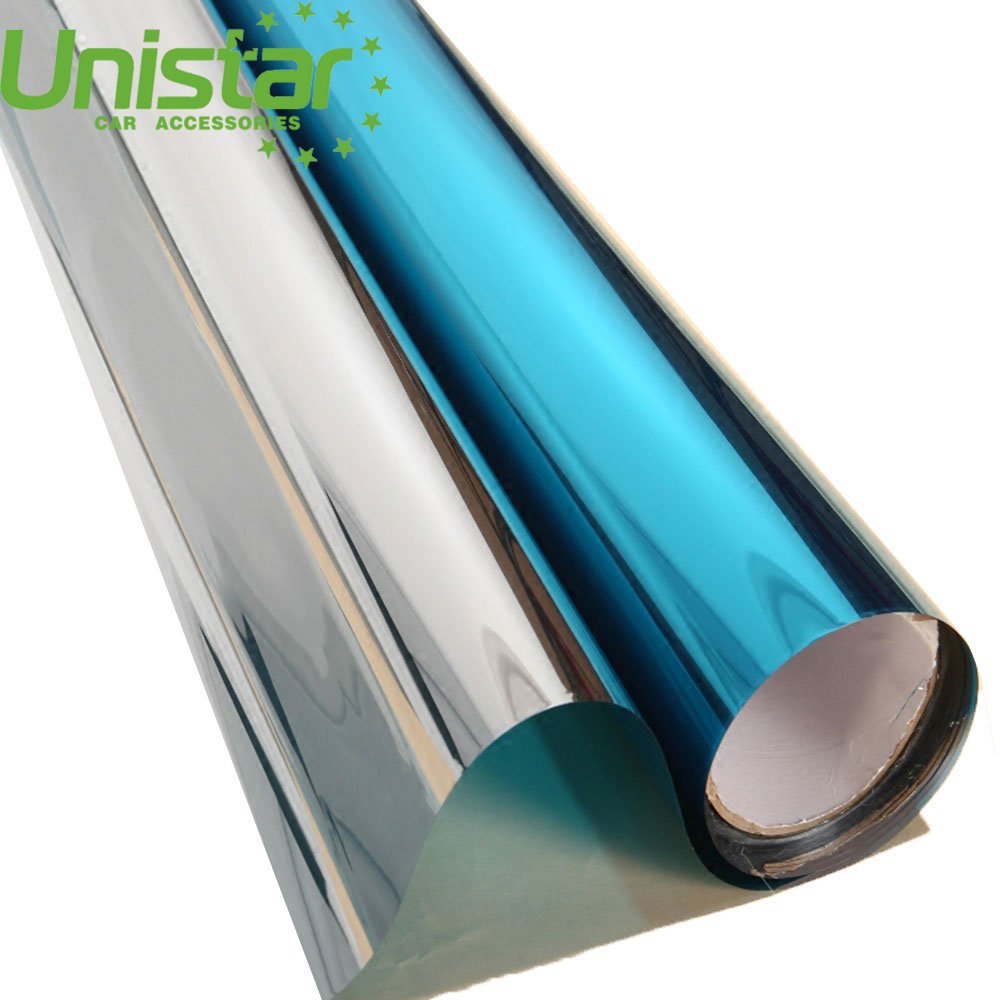 One way vision silver reflective solar film mirror effect anti heat decoration construction film building window privacy film