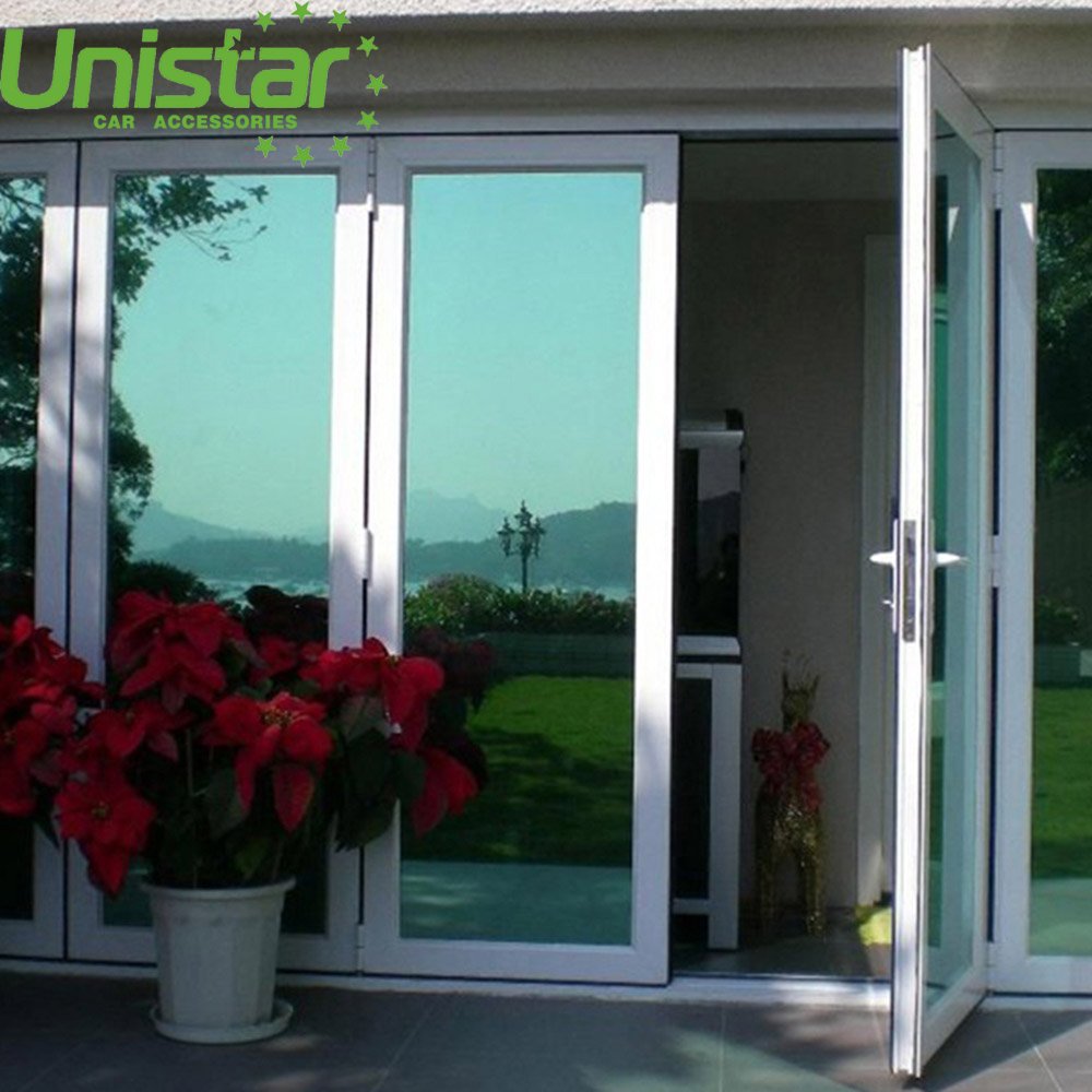 One way vision silver reflective solar film mirror effect anti heat decoration construction film building window privacy film