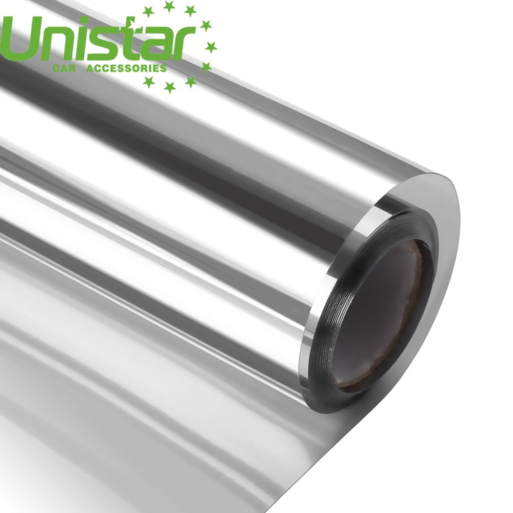 One way vision silver reflective solar film mirror effect anti heat decoration construction film building window privacy film