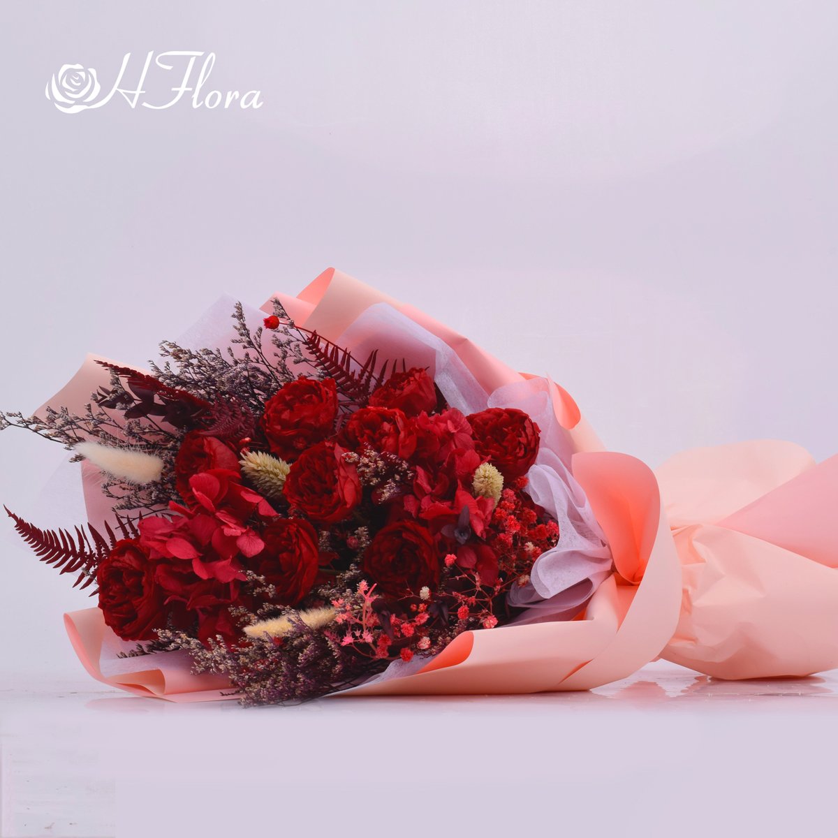 Hflora Hot Sale Artifical Dried Flowers Bouquet And Plants Customize Wedding Bridal Bouquets Floresor Artificiales Flower