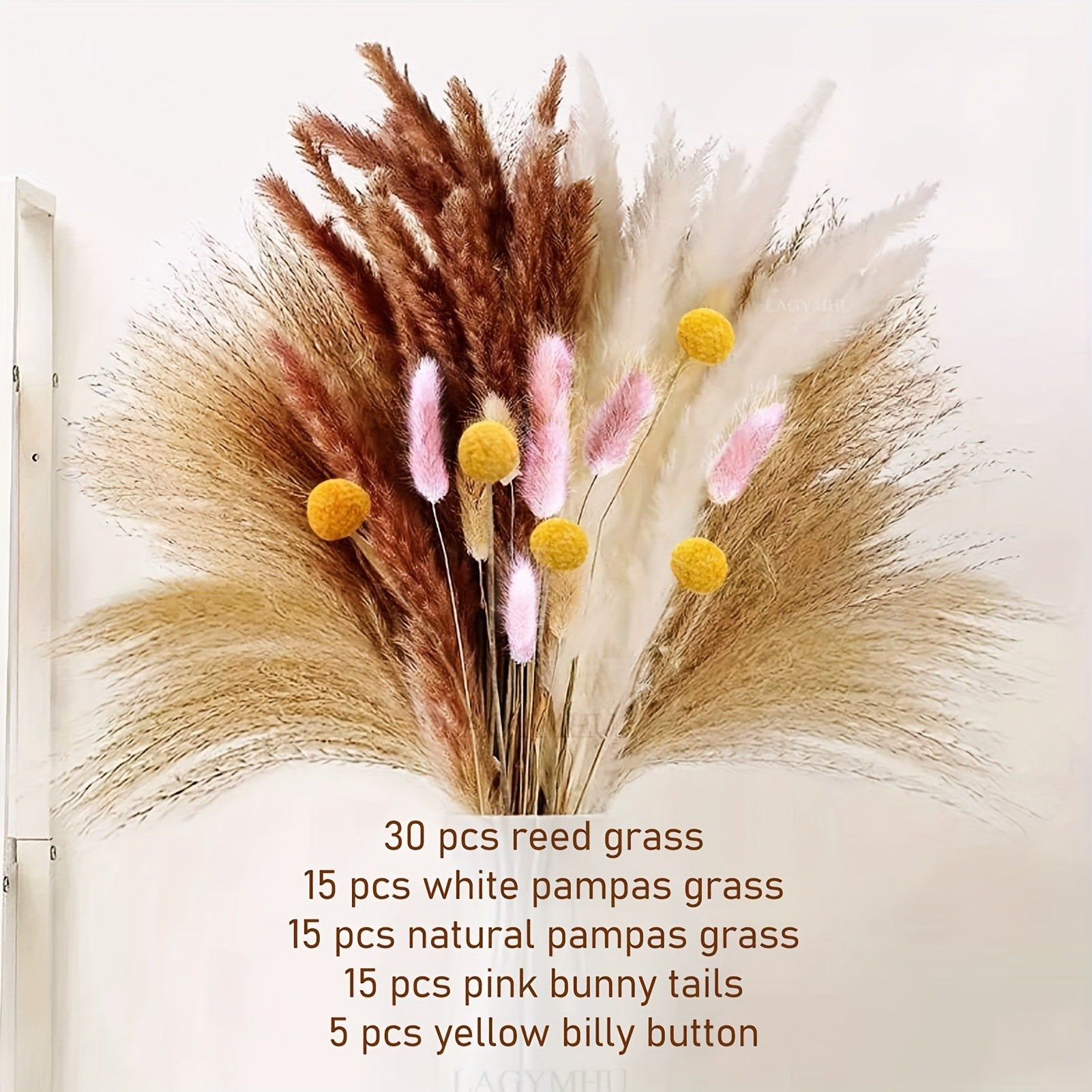 Pampas Grass Beautiful Decoration New Year Bag Carton Box Easter Decoration Natural Chinese Arch Flower for Wedding Christmas