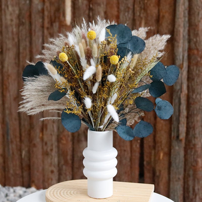 CH-055 Wholesale Nature Real Flower Reed Pampas Grass Rabbit Tail Wheat Mixed Dried flower Bouquet Mini For Wedding Home Decor