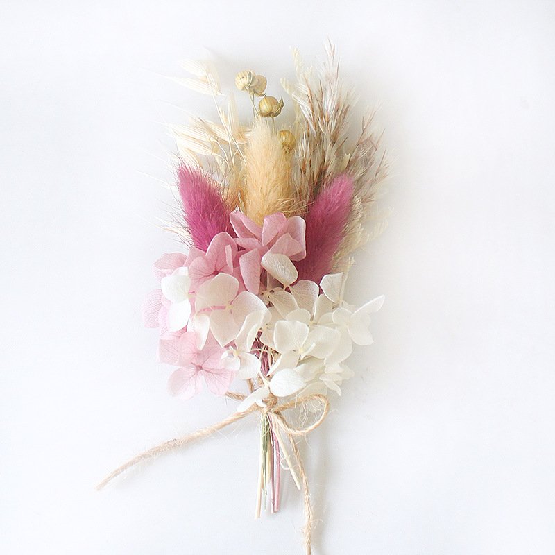 Dried panpas grass florals wedding mini dried flower bouquet suit corsage dining table ornament small dried flowers