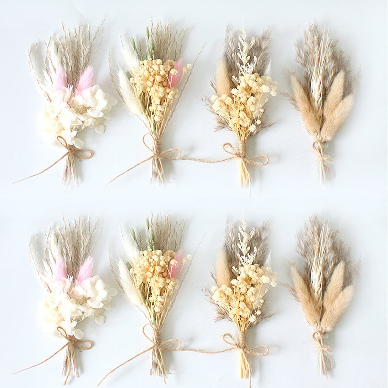 Natural Boho Decor Dry Plants Bouquet Pampas Grass Dried Flowers Christmas Halloween Graduation Wedding Centerpieces Guest Gifts
