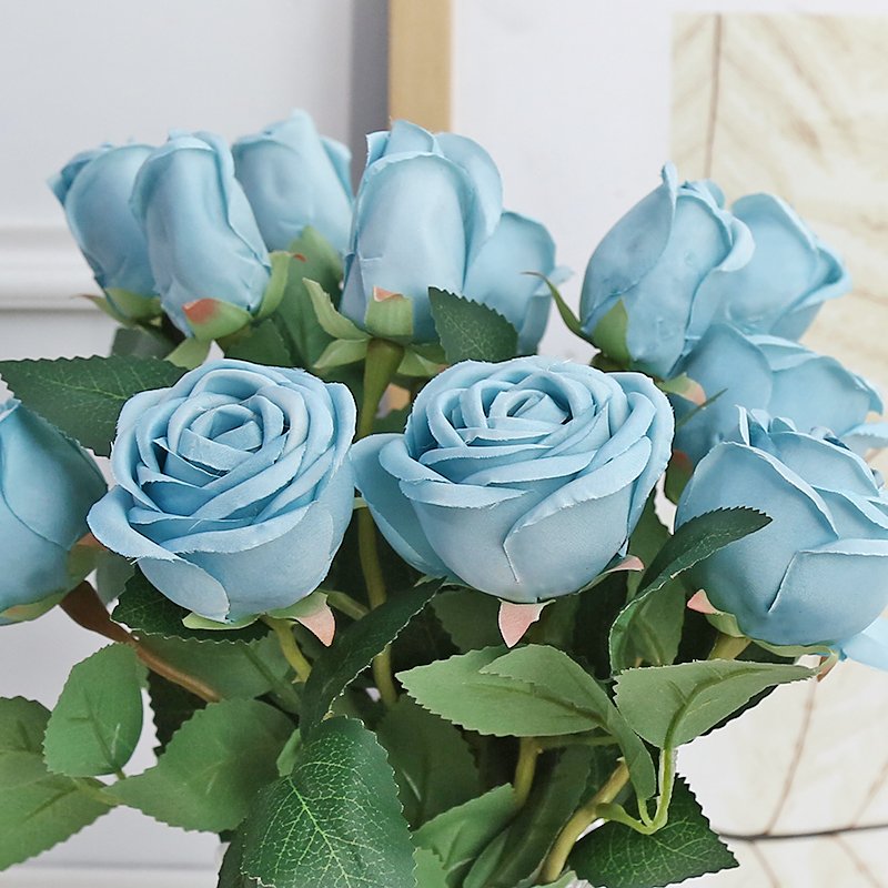 Decorative Real Touch Rose Artificial Flowers Single Bulk Silk White Roses Latex Real Touch Flower Artificial For Wedding Decor