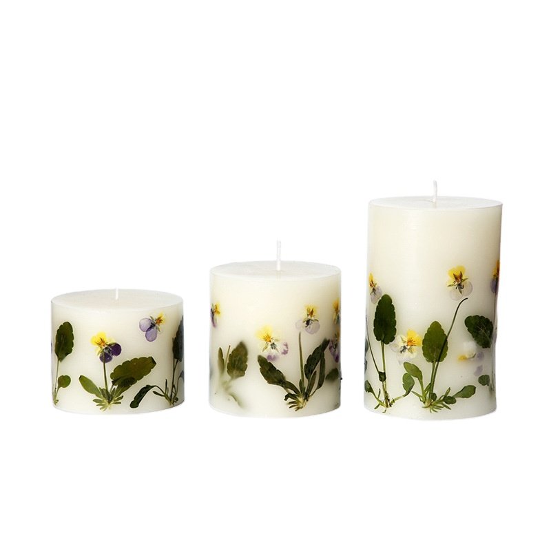 Wholesale Dried flower handicraft Aromatherapy candles Inlaid Dried flower candles Smokeless Aromatherapy candles customized