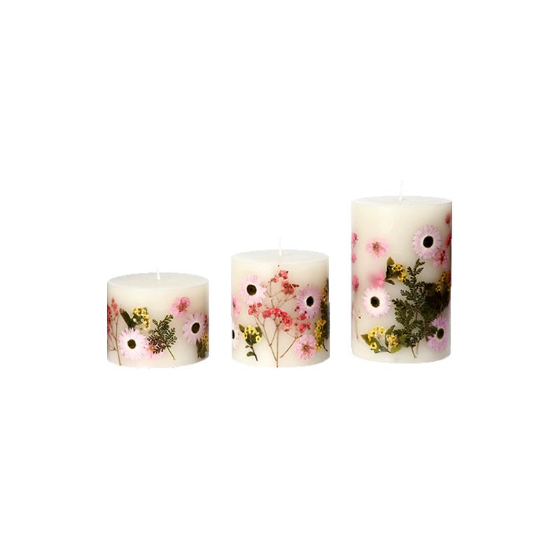 Wholesale Dried flower handicraft Aromatherapy candles Inlaid Dried flower candles Smokeless Aromatherapy candles customized
